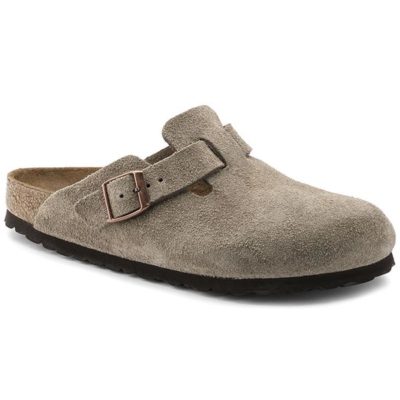 Birkenstock Boston Taupe Suede Narrow
