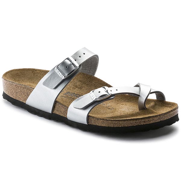 Birkenstock Women's Mayari Silver Birko-Flor | Birkenstock & More