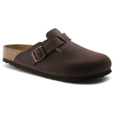 Birkenstock Boston Soft-Footbed Habana Oiled Leather Narrow