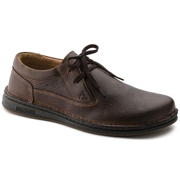 Birkenstock Men's Memphis Dark Brown Leather | Birkenstock & More