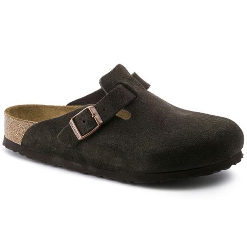 Birkenstock Boston Soft-Footbed Mocha Suede