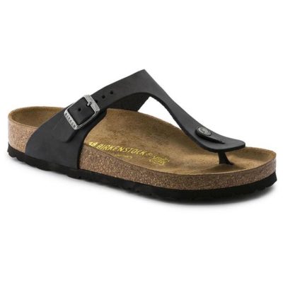 Birkenstock Women's Gizeh Black Oiled Leather