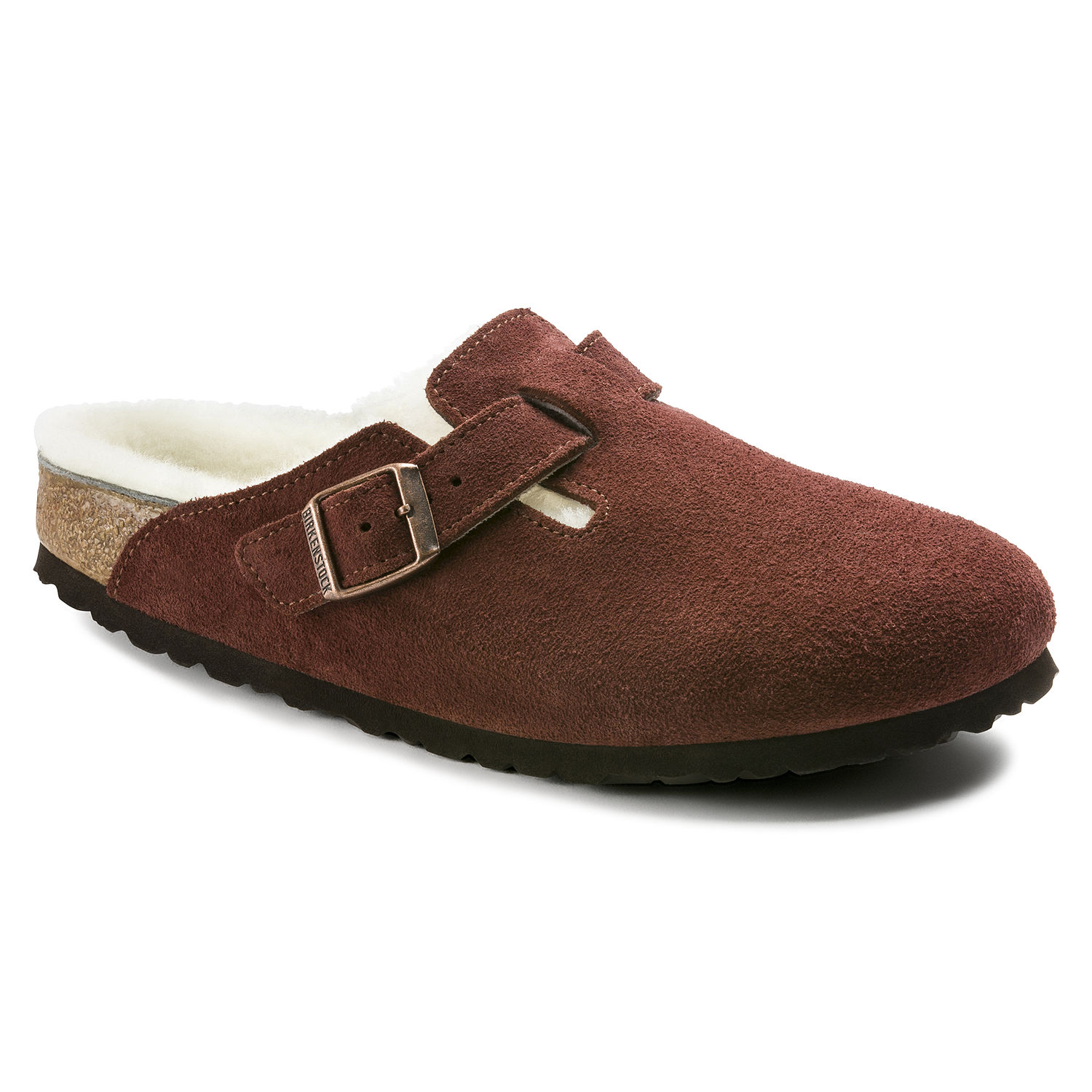 birkenstock shearling boston clog