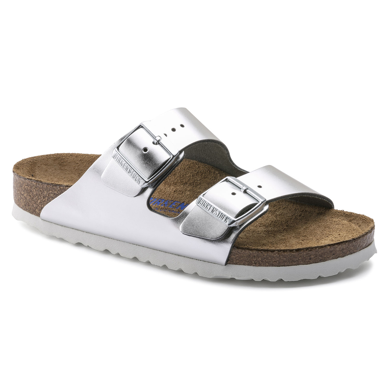 birkenstock arizona metallic green