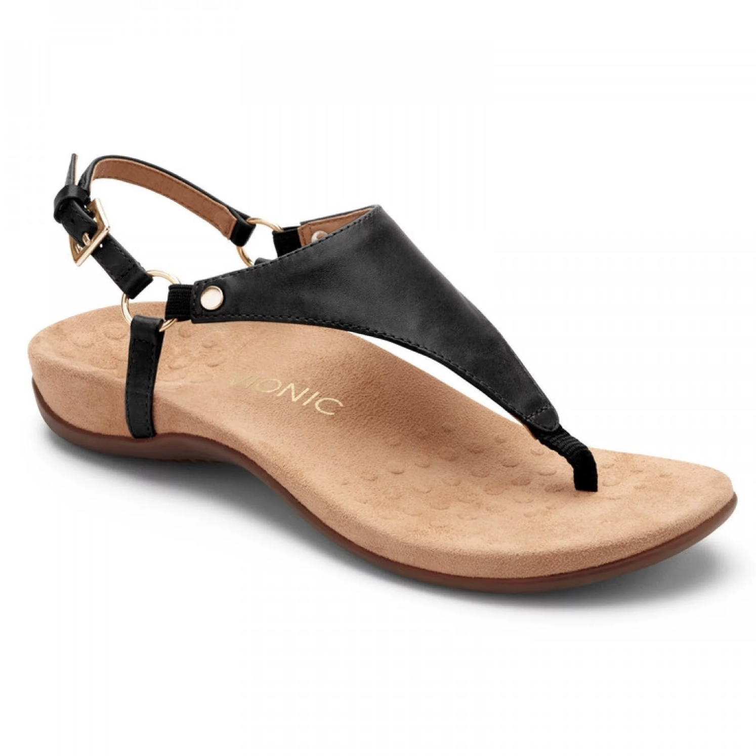 Vionic Women's Kirra Backstrap Sandal Black | Birkenstock & More