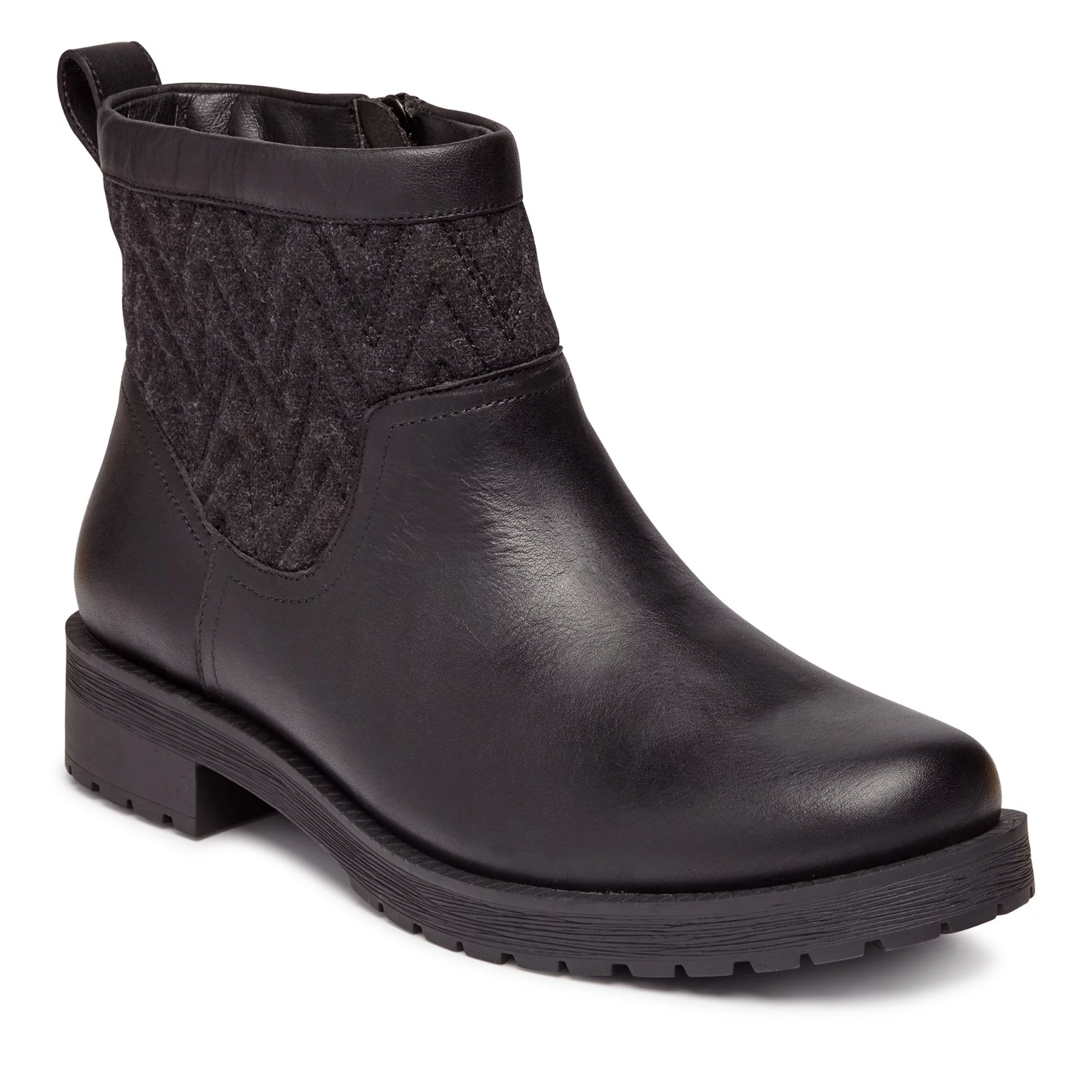 Vionic Women's Maple Ankle Boot Black Leather Birkenstock & More