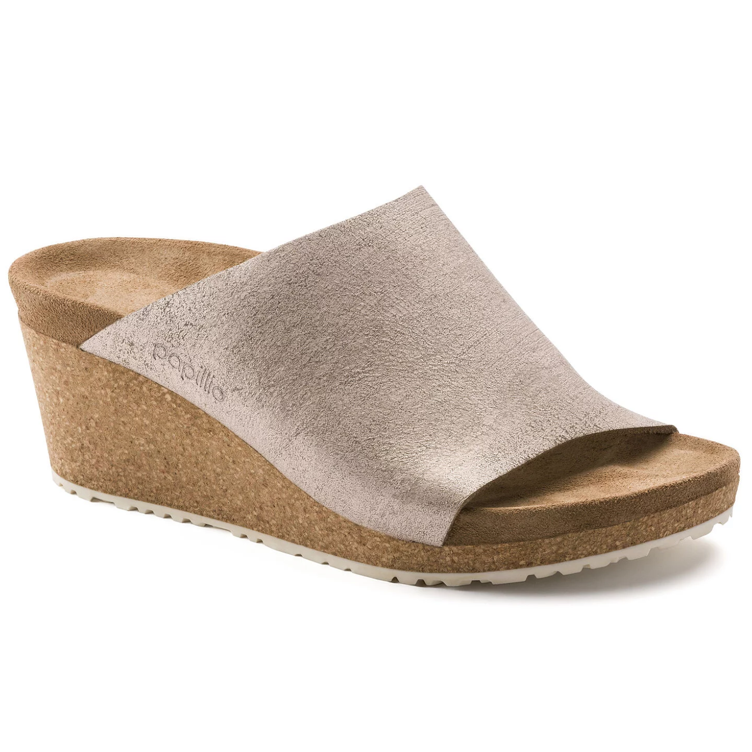 birkenstock arizona washed metallic rose gold