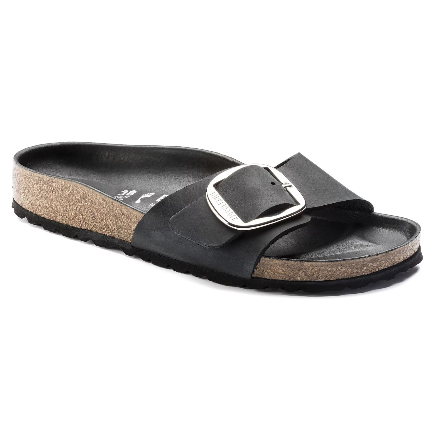 Birkenstock Madrid Big Buckle Oiled Leather Black | Birkenstock & More