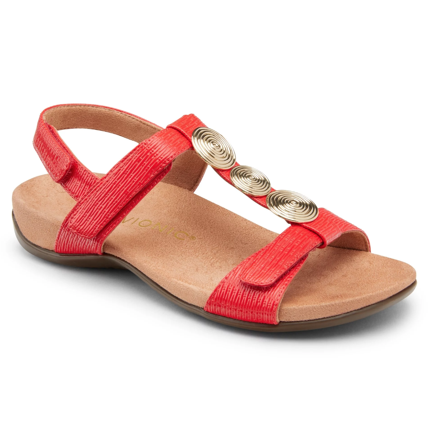 red vionic sandals