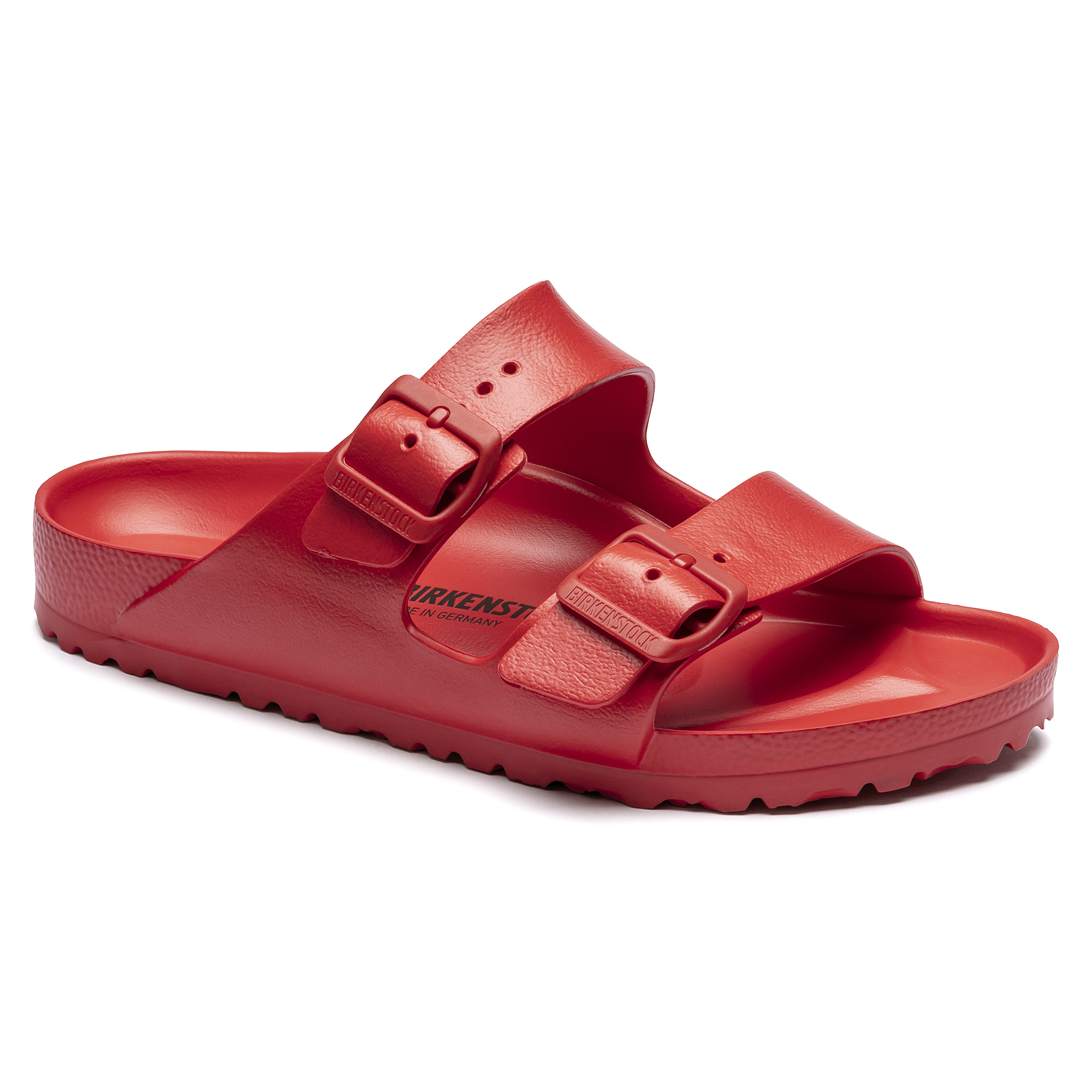 red birkenstock arizona sandals