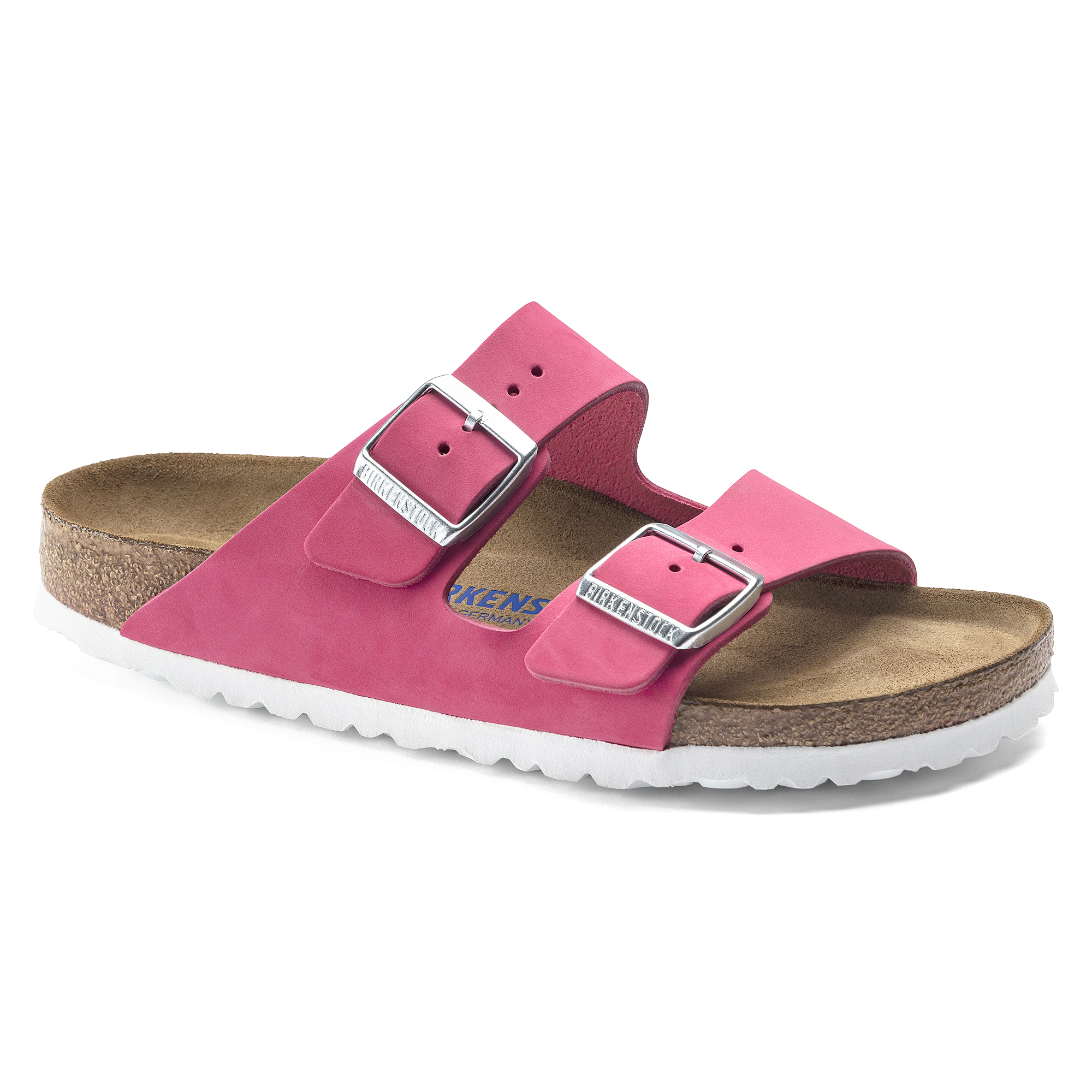 Birkenstock Arizona Soft-Footbed Sandal Nubuck Leather Fuchsia Tulip