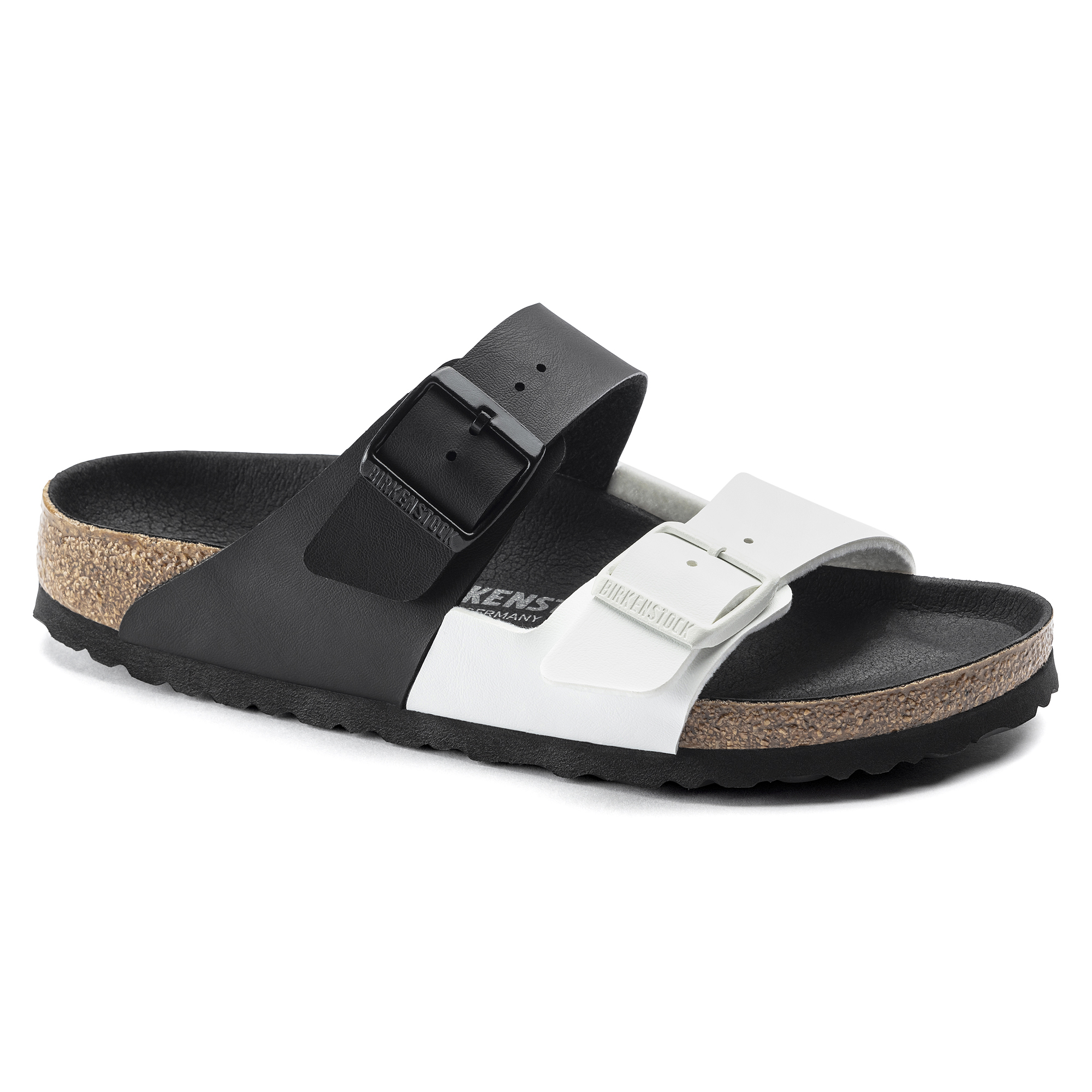 black and white birkenstocks