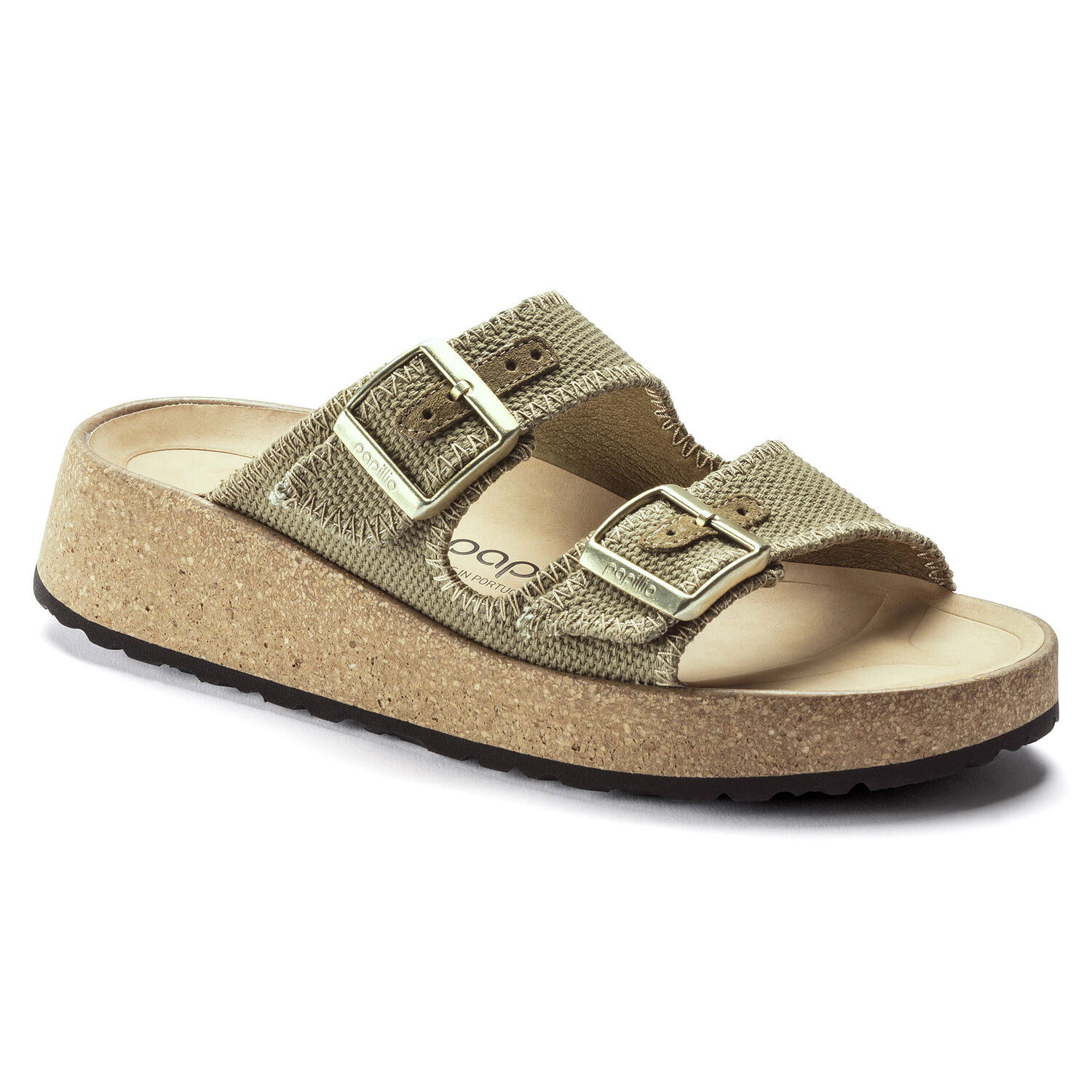 khaki rubber birkenstocks