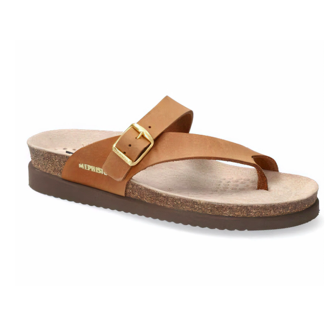 Mephisto Women's Helen Sandal Camel Scratch Leather | Birkenstock & More