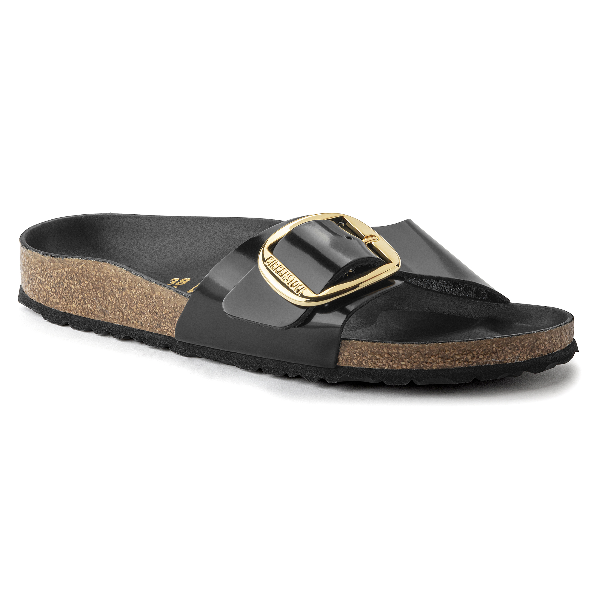 inden længe trække sig tilbage betale Birkenstock Women's Madrid Big Buckle Sandal Black Patent | Birkenstock &  More