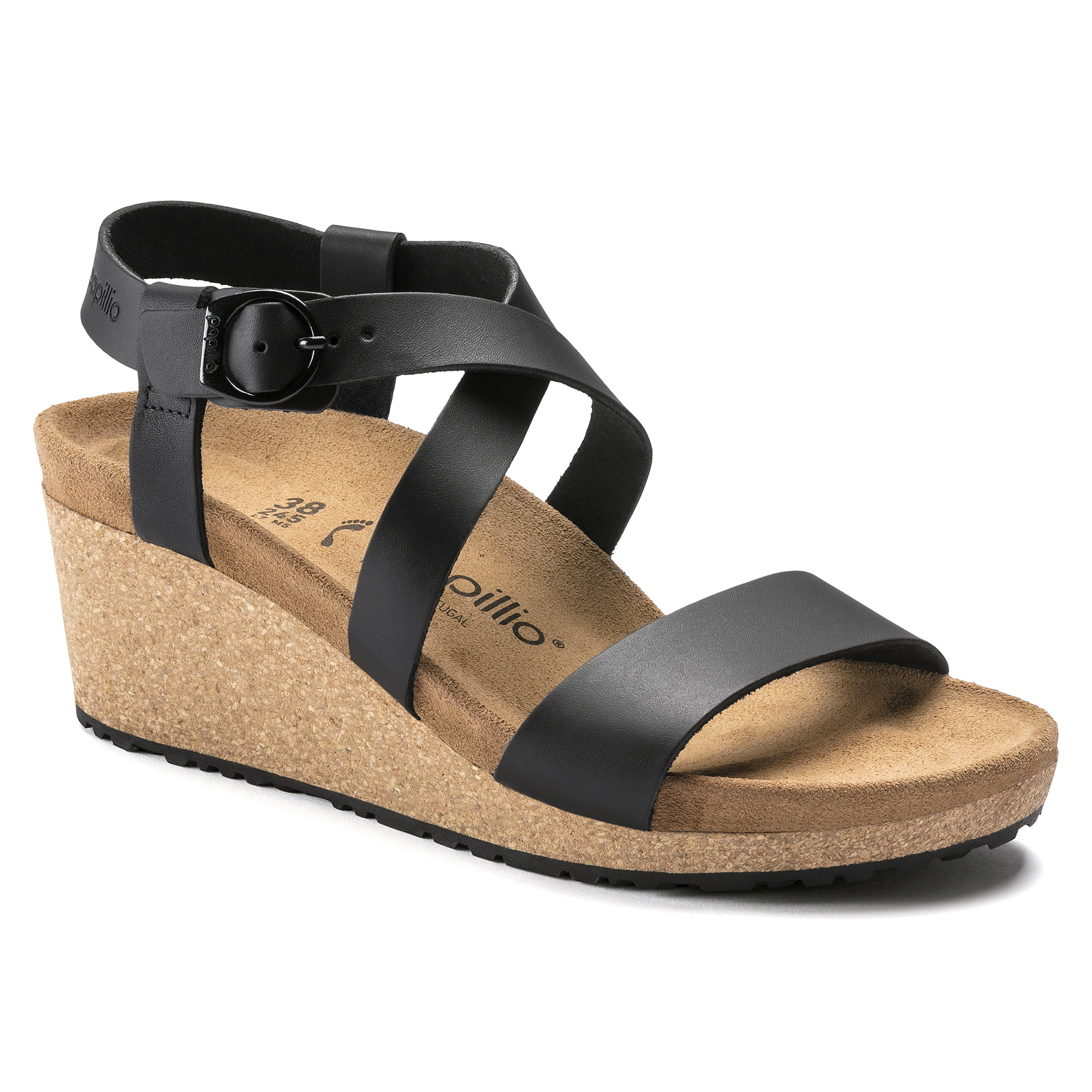 Birkenstock Women's Sibyl Wedge Sandal Black Leather | &