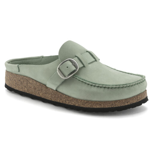 Birkenstock Women's Buckley Matcha Nubuck Leather | Birkenstock & More