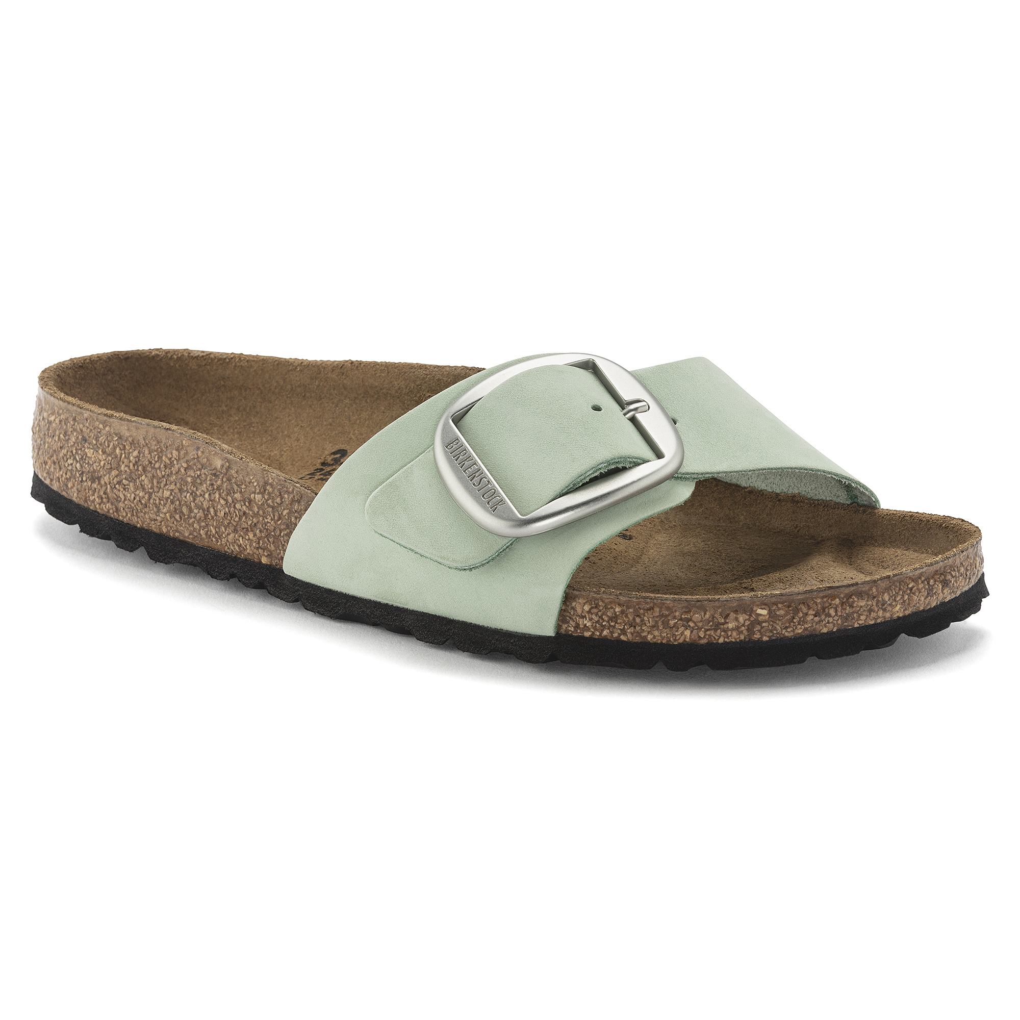 Birkenstock Madrid Big Buckle Sandals Black Nubuck for Women