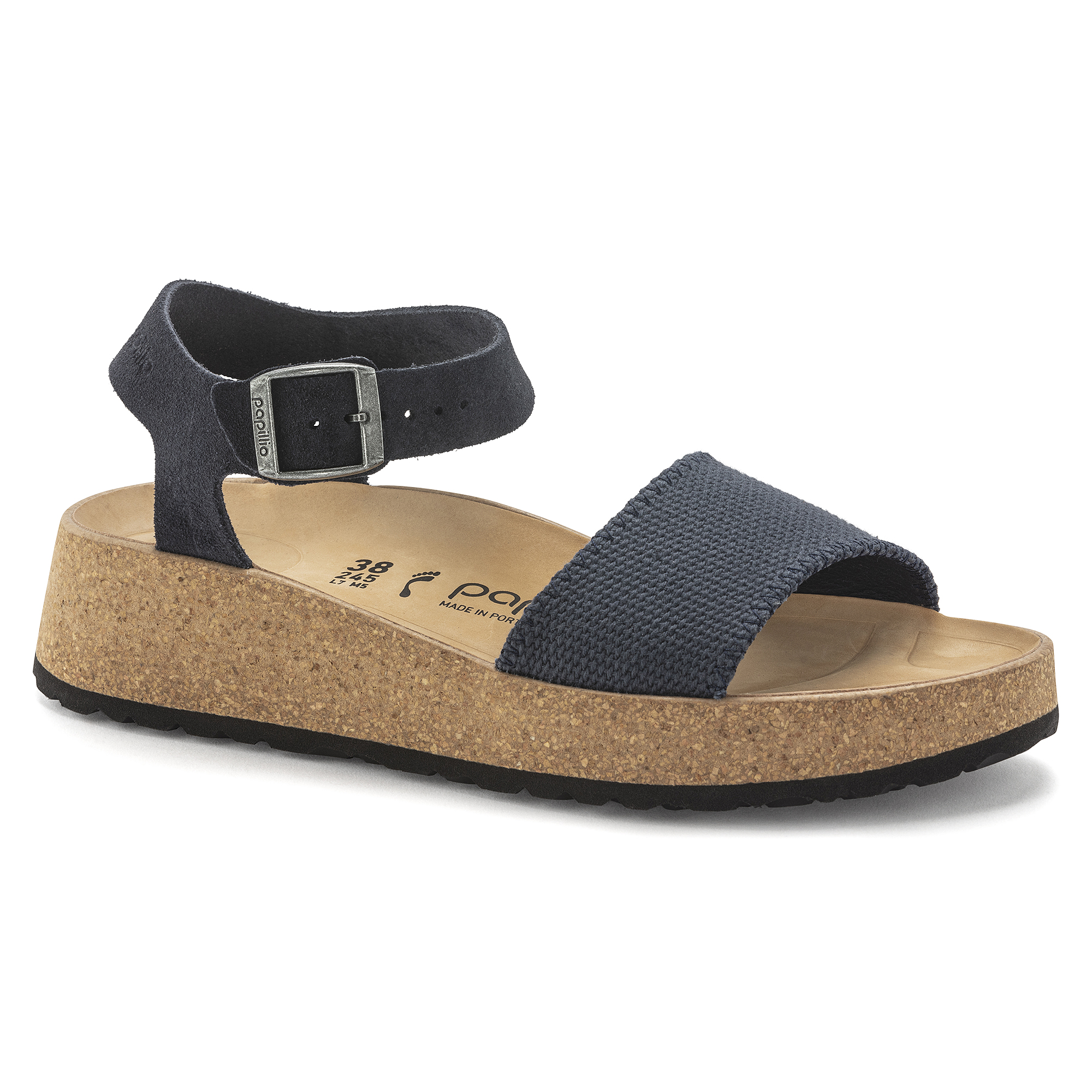 Birkenstock Women's Glenda Sandal Midnight Suede/Textile | Birkenstock ...