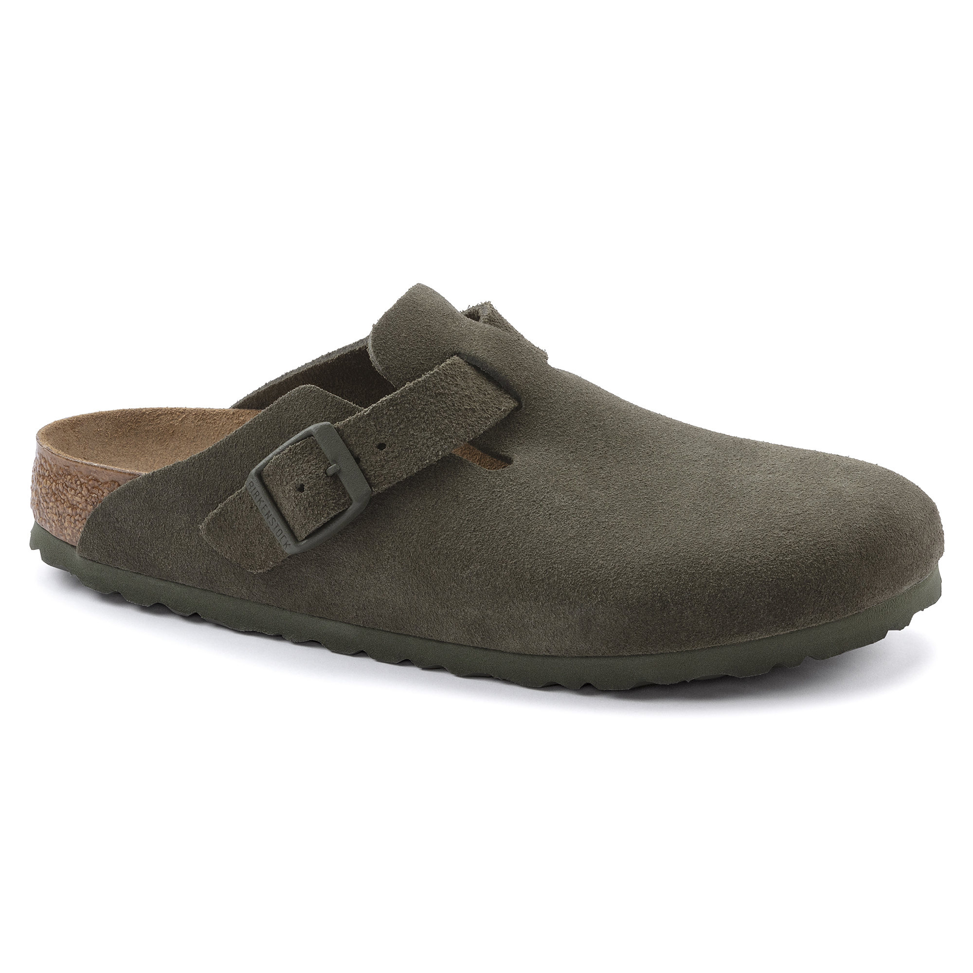 Birkenstock Boston Clog Thyme Suede Leather | Birkenstock & More