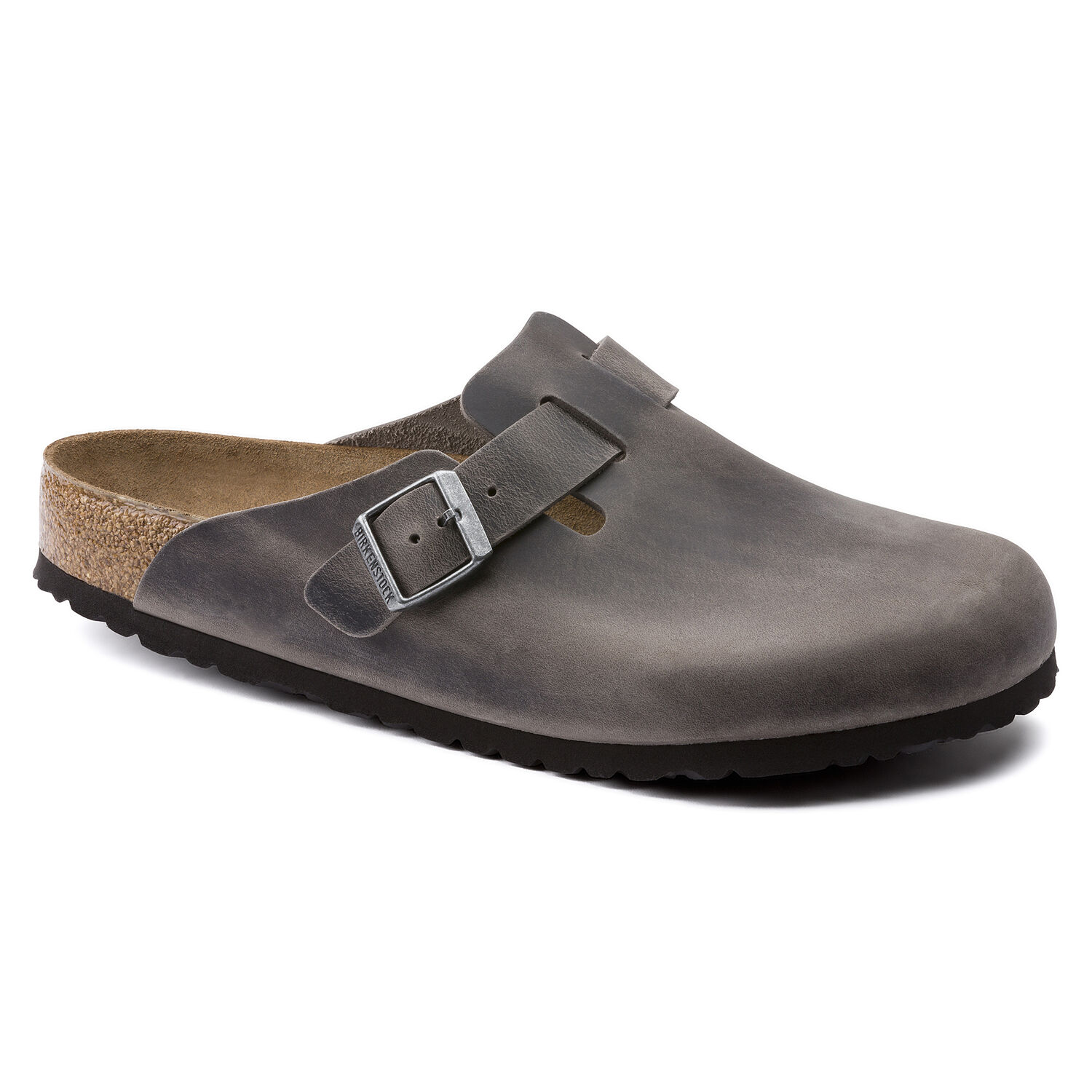 Birkenstock Arizona Soft Footbed (39 Iron Oiled Leather)