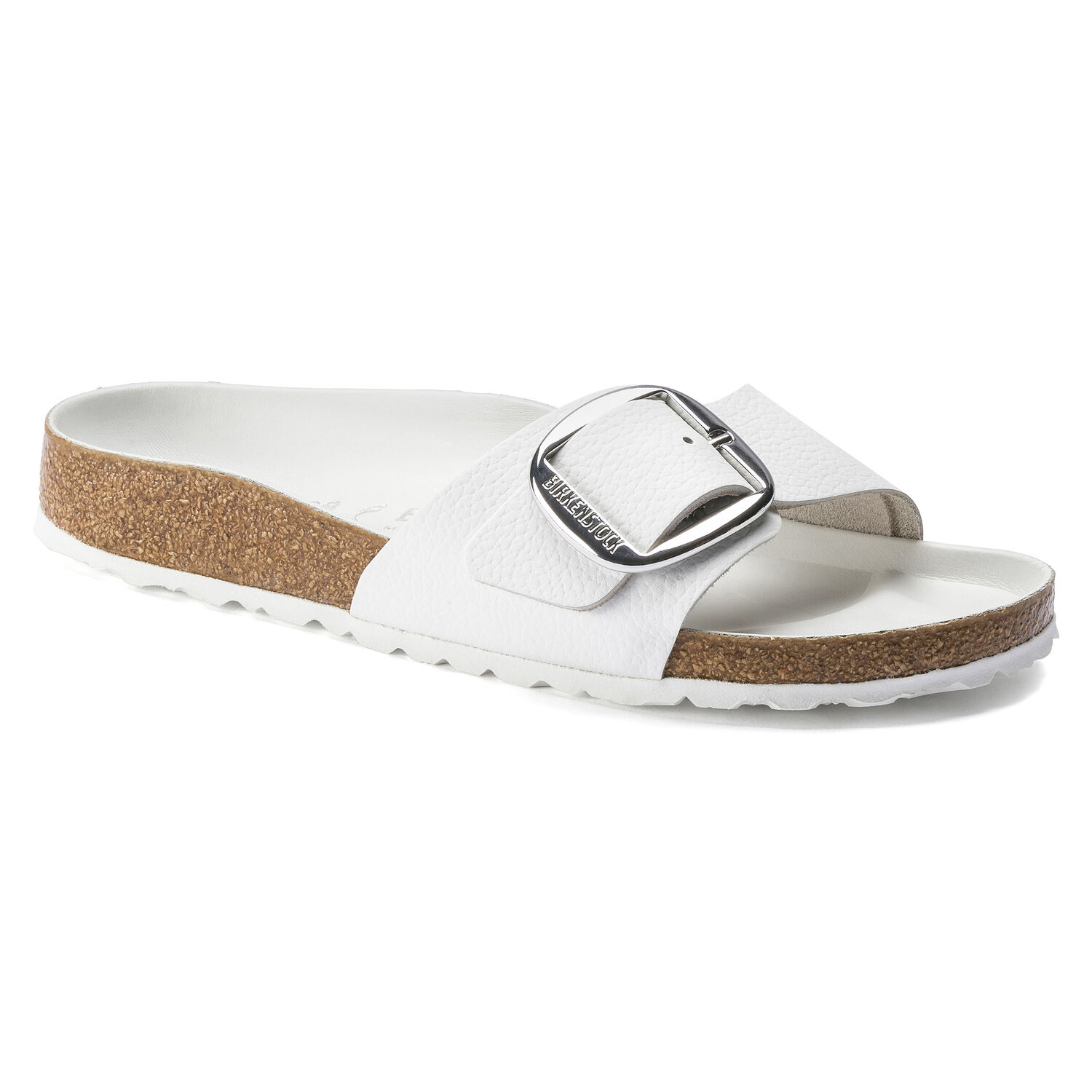 Birkenstock Madrid Big Buckle Sandal White Leather